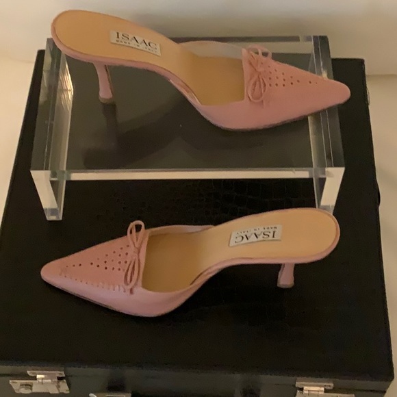 Issac made in Italy pink mules - Picture 1 of 2